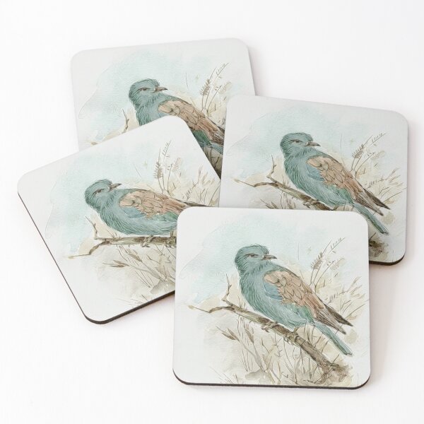 Item preview, Watercolor Painted Vintage Bird On Branch designed and sold by HappyLifeCreate.