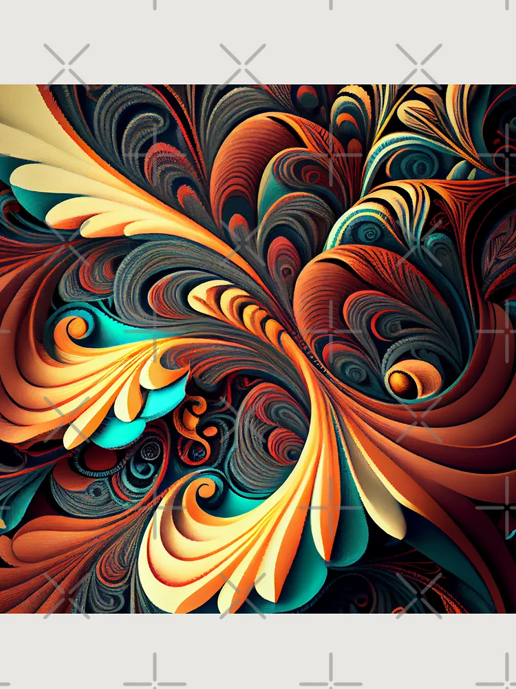 Thumbnail 6 von 6, Premium Oversized Pullover, Organic Latin Pattern Digital Painting designt und verkauft von CodeAndColors.