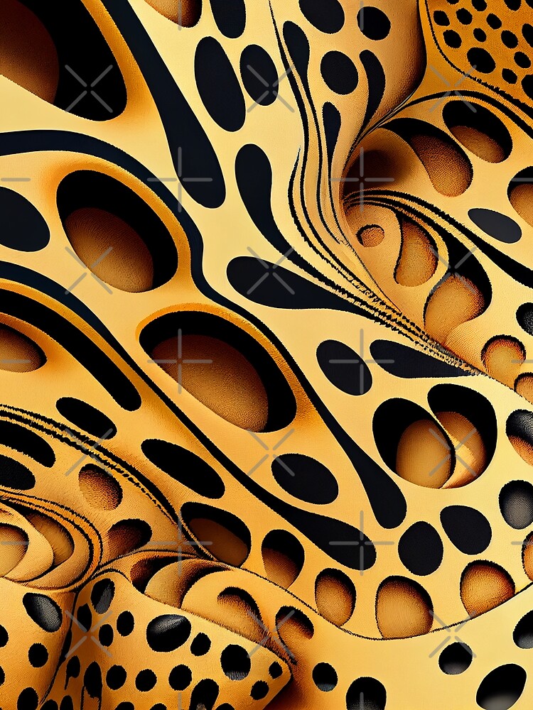 Thumbnail 3 von 3, Tuch, Dynamic Organic Animal Print Pattern Digital Painting designt und verkauft von CodeAndColors.