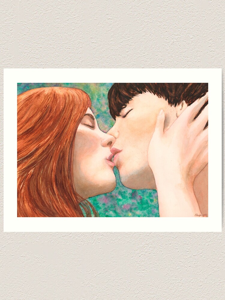 in the series the art of kissing FIRST KISS Art Print