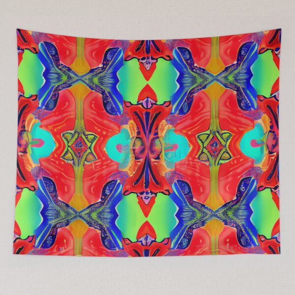 Aperçu de l'œuvre Energetic Mystical California Chic Pattern Digital Painting créée et vendue par CodeAndColors.