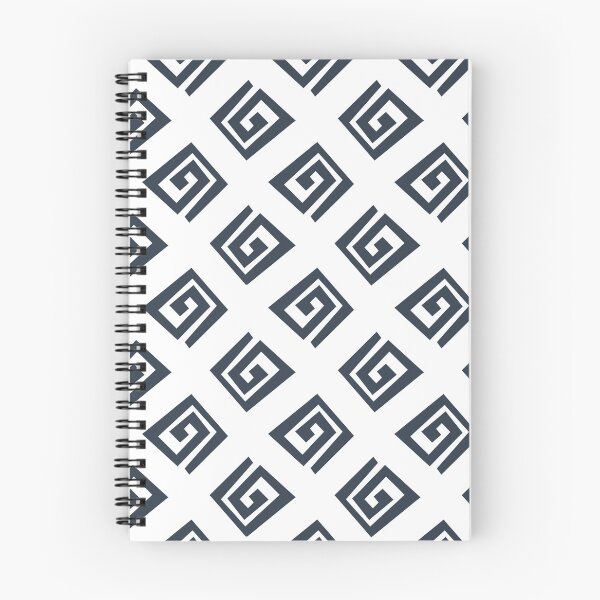 Item preview, Ethnic dark blue geometric spiral pattern designed and sold by BattaAnastasia.