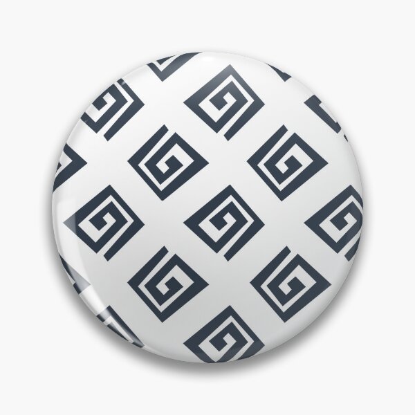 Item preview, Ethnic dark blue geometric spiral pattern designed and sold by BattaAnastasia.