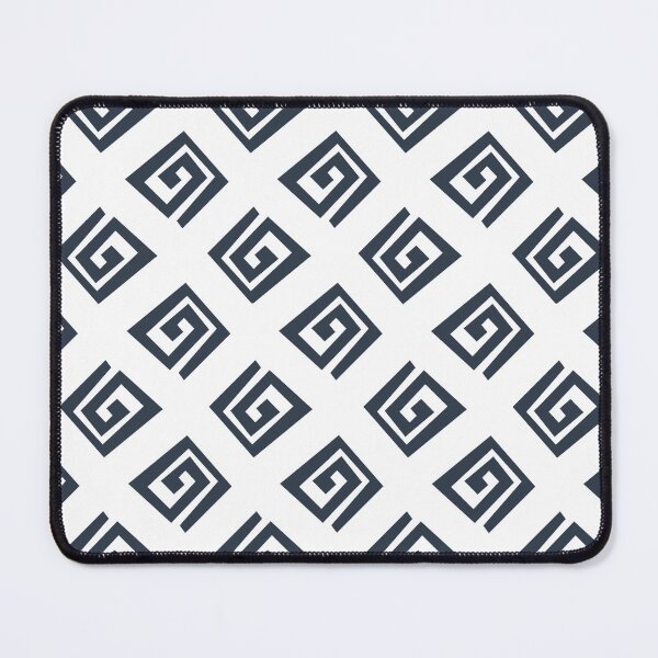 Item preview, Ethnic dark blue geometric spiral pattern designed and sold by BattaAnastasia.