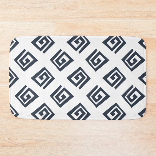 Item preview, Ethnic dark blue geometric spiral pattern designed and sold by BattaAnastasia.