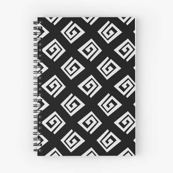 Item preview, Ethnic geometric spiral pattern - black designed and sold by BattaAnastasia.