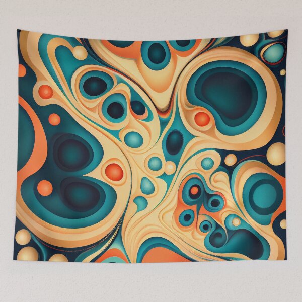 Item preview, Flat Fluid Brilliant Eclectic Pattern Digital Painting designed and sold by CodeAndColors.
