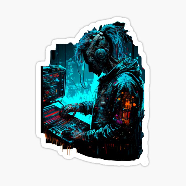 Gorilla Beatmaker composes music in his home studio Sticker