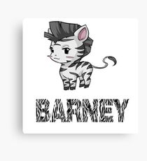 Zebra Barney Canvas Print