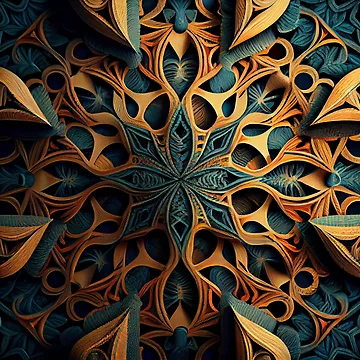 Artwork thumbnail, Complex Pattern Digital Painting by CodeAndColors