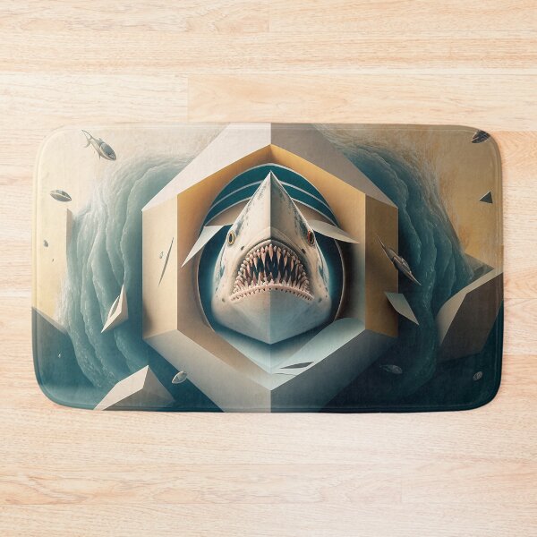 Item preview, colorful abstract shark artwork designed and sold by BIBIHOX.