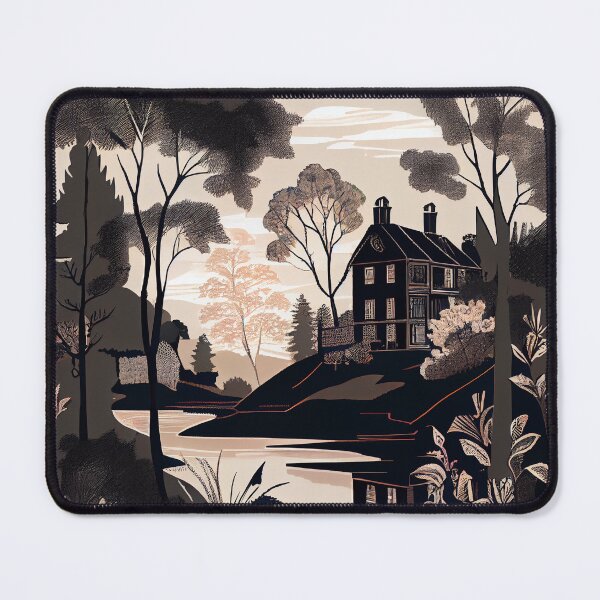 Item preview, Monochromatic English Countryside Chic Pattern Digital Painting designed and sold by CodeAndColors.