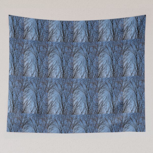 Item preview, A tangle of bare branches blue sky Donegal designed and sold by eddiebarronshop.