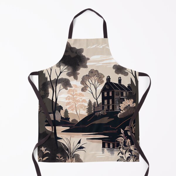 Item preview, Monochromatic English Countryside Chic Pattern Digital Painting designed and sold by CodeAndColors.