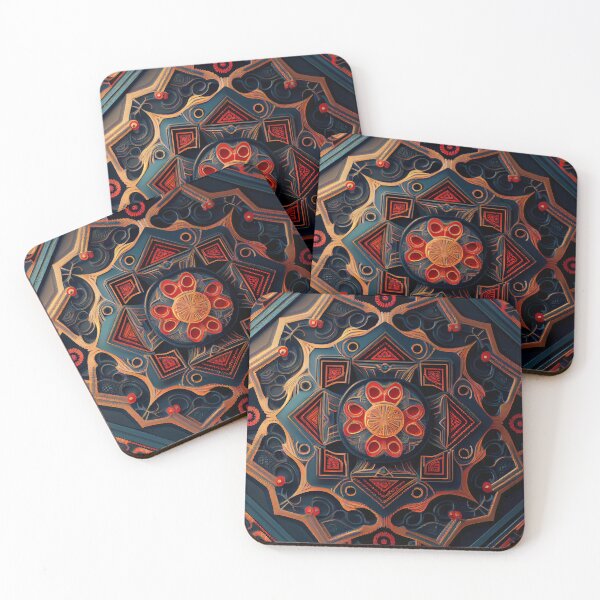Item preview, Futuristic Asian Pattern Digital Painting designed and sold by CodeAndColors.