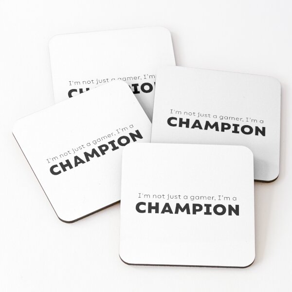 Item preview, Gamer Champion - Black on white designed and sold by FewCaratArt.