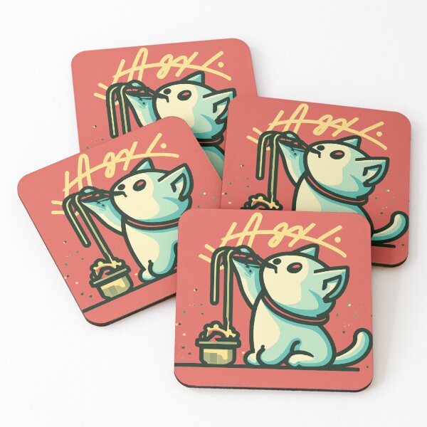 Item preview, Cat Eating Spaghetti Vector Art designed and sold by GrizzlyMountain.