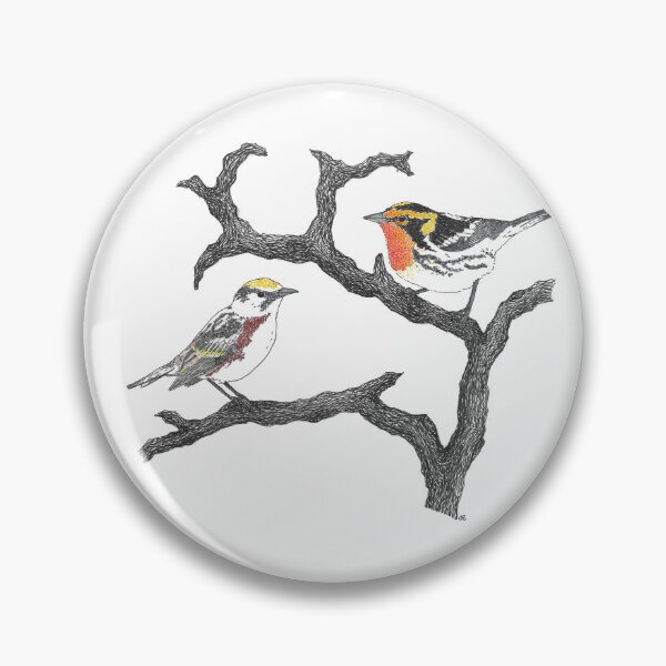 Item preview, Chestnut-sided and Blackburnian Warbler designed and sold by obirdleyart.