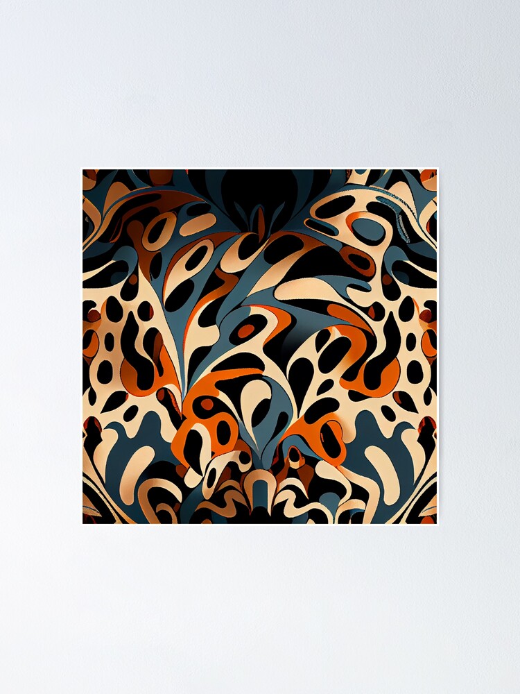 Thumbnail 1 von 3, Poster, Energetic Flat Divine Organic Animal Print Pattern Digital Painting designt und verkauft von CodeAndColors.