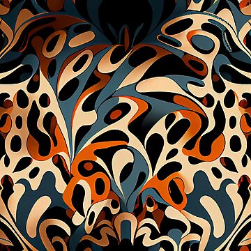 Imagen de la obra Energetic Flat Divine Organic Animal Print Pattern Digital Painting de CodeAndColors