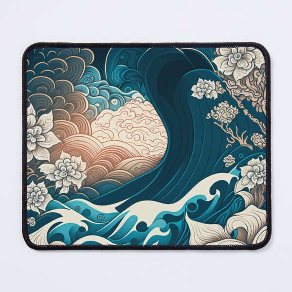 Item preview, Classic Wave and Tropical Flowers Pattern | Australia Flowers | Jamaican Flower Pattern | Flower Power | Acid Wash Flower Pattern | high resolution designed and sold by Synthetic-Intel.