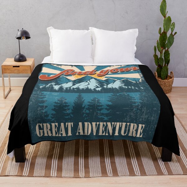 Item preview, Find your great adventure, Great outdoors vintage mountains, Camping designed and sold by HomeCoquette.