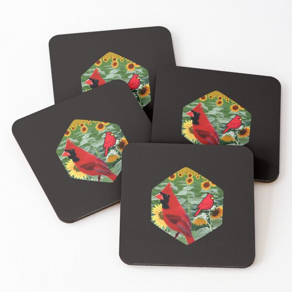 Item preview,  SUNFLOWERS CARDINAL BIRDS designed and sold by starfishstuff.