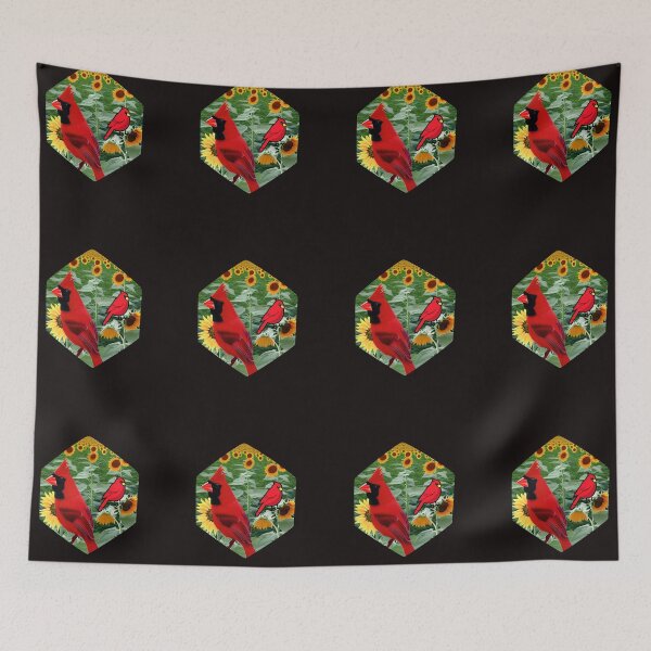 Item preview,  SUNFLOWERS CARDINAL BIRDS designed and sold by starfishstuff.
