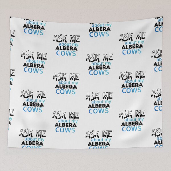 Item preview, White version of Ask me about my Albera Cows designed and sold by FarmsteadAcers.