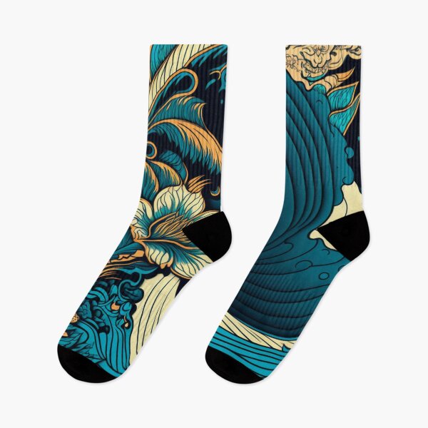 Item preview, Classic Wave and Tropical Flowers Pattern | Australia Flowers | Vaporwave Wave | Pattern | Flower Power | Acid Wash Flower Pattern | high resolution designed and sold by Synthetic-Intel.