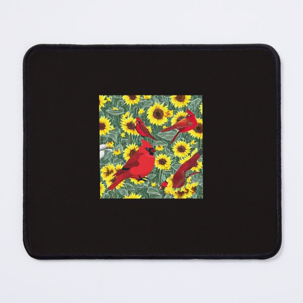 Item preview, SUNFLOWERS CARDINAL BIRDS designed and sold by starfishstuff.