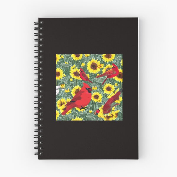 Item preview, SUNFLOWERS CARDINAL BIRDS designed and sold by starfishstuff.