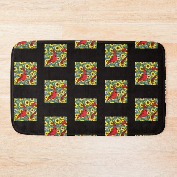 Item preview, SUNFLOWERS CARDINAL BIRDS designed and sold by starfishstuff.
