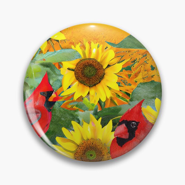 Item preview,  SUNFLOWERS CARDINAL BIRDS designed and sold by starfishstuff.