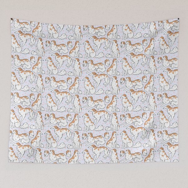Item preview, Patrón de ilustración lindo borzoi designed and sold by Yarafantasyart.