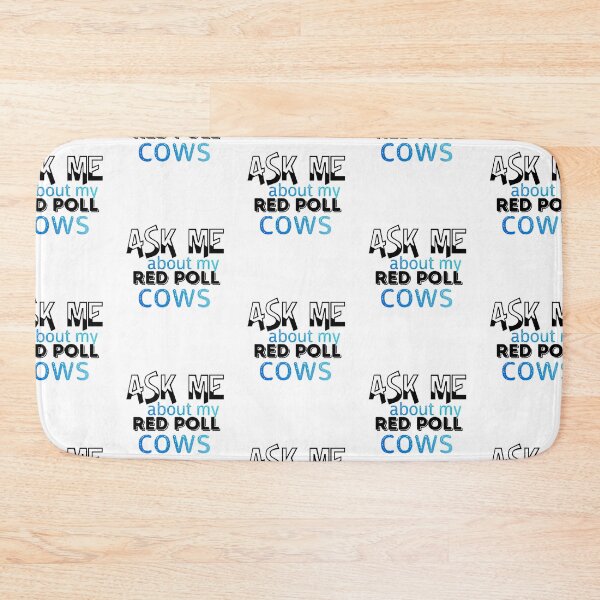 Item preview, White version of Ask me about my Red Poll Cows designed and sold by FarmsteadAcers.