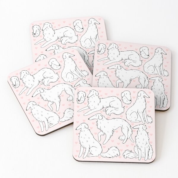 Item preview, Borzoi cute illustration pattern  designed and sold by Yarafantasyart.