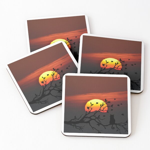 Item preview, Cat watching sunset designed and sold by The Third House.