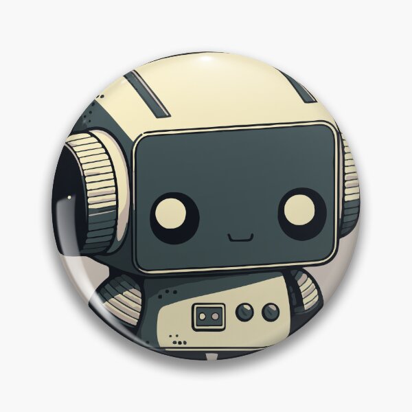 Item preview, Happy but Sad Robot || Kawaii AI Robot designed and sold by MadSwellDesigns.