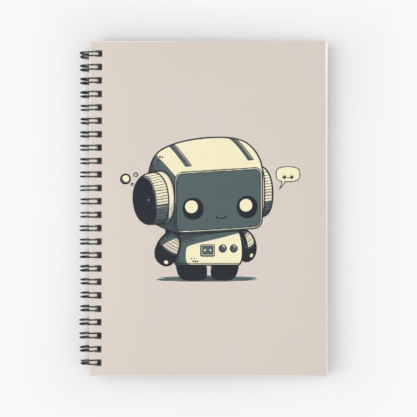 Item preview, Happy but Sad Robot || Kawaii AI Robot designed and sold by MadSwellDesigns.
