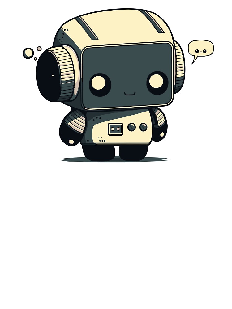 Happy but Sad Robot || Kawaii AI Robot | Kids T-Shirt