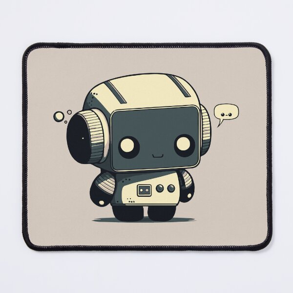 Item preview, Happy but Sad Robot || Kawaii AI Robot designed and sold by MadSwellDesigns.