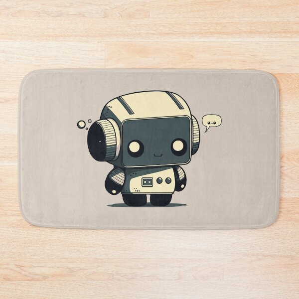 Item preview, Happy but Sad Robot || Kawaii AI Robot designed and sold by MadSwellDesigns.