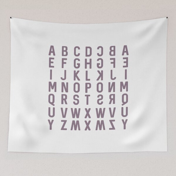 Item preview, English alphabets and mirror2 designed and sold by Think4Prints.