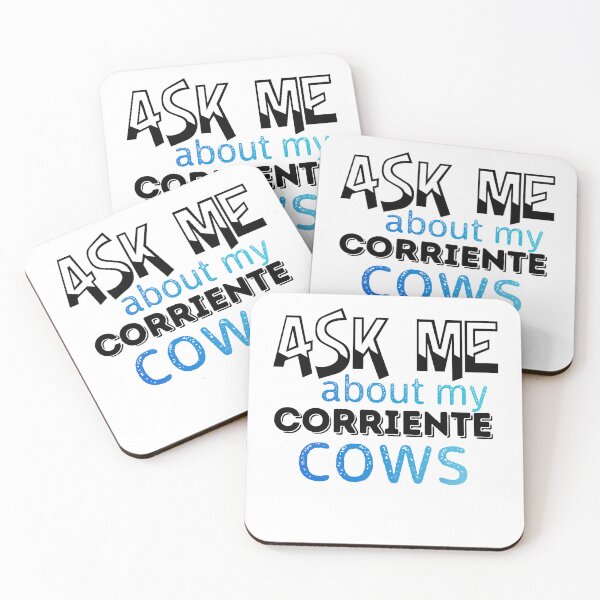 Item preview, Versión blanca de Pregúntame por mis Vacas Corrientes designed and sold by FarmsteadAcers.
