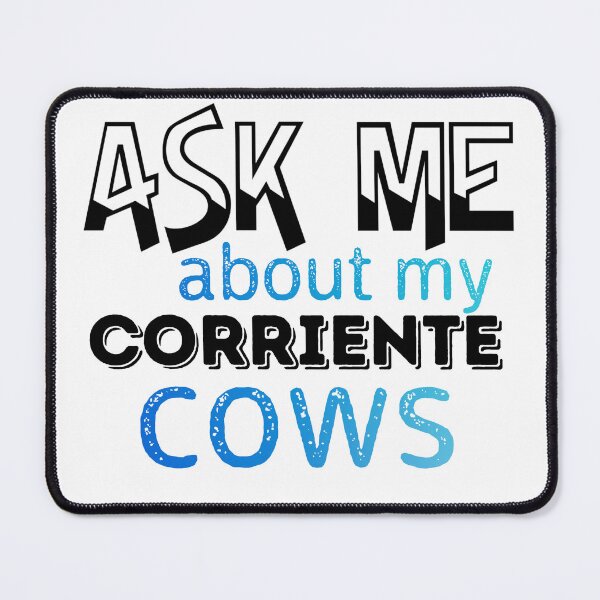 Item preview, Versión blanca de Pregúntame por mis Vacas Corrientes designed and sold by FarmsteadAcers.