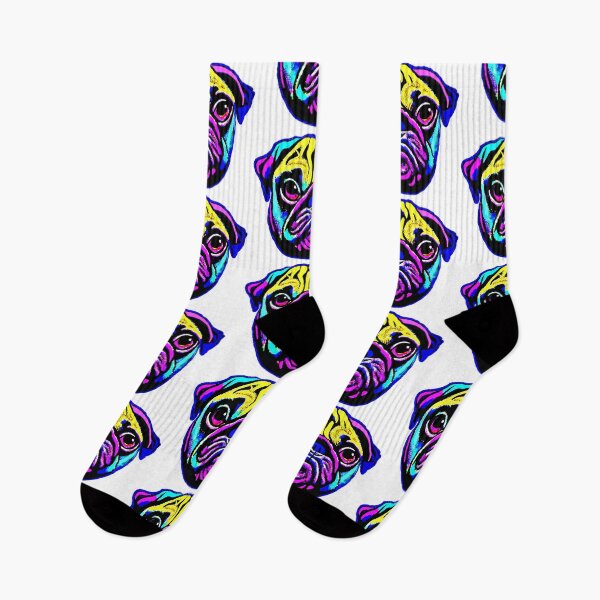 Item preview, Brightly Colored Pug Street Art - Boost Your Style and Brighten Your Day - Unique and Eye-catching Design for Dog Lovers designed and sold by pelagio.