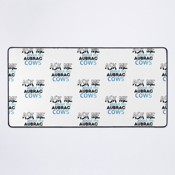 Item preview, White version of Ask me about my Aubrac Cows designed and sold by FarmsteadAcers.