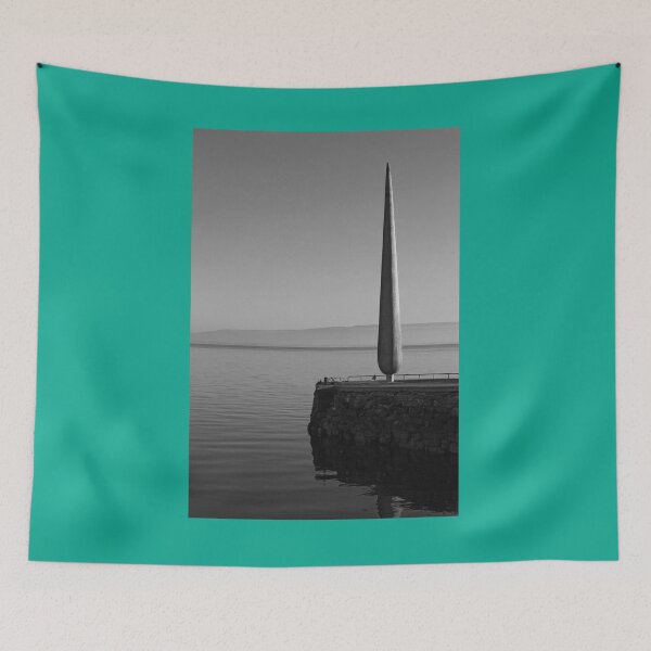 Item preview, Fid monument old stone pier Moville Donegal black and white designed and sold by eddiebarronshop.