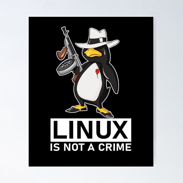 Item preview, Linux Is Not A Crime Linux Tux Penguin designed and sold by Cedinho.